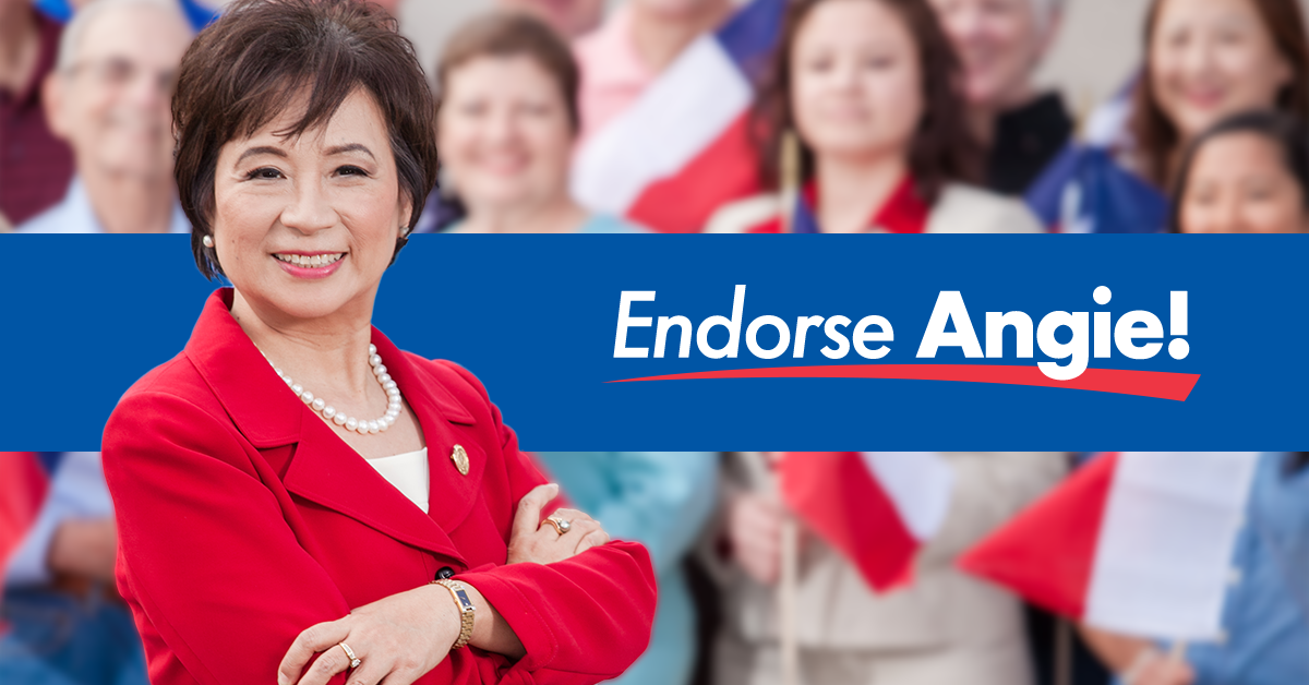 Endorse Angie! – Angie Chen Button – State Representative
